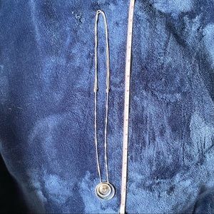 Snap necklace long, silver